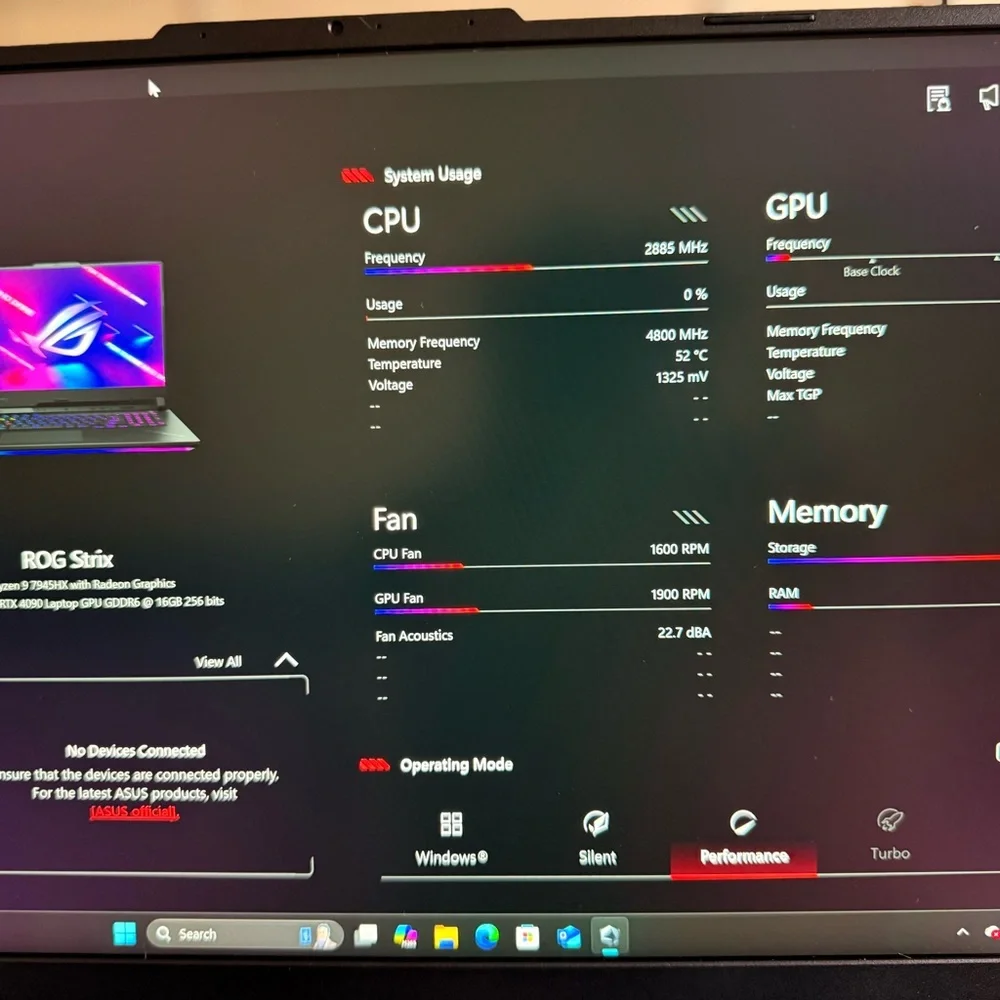 ASUS ROG Sleek Black Laptop